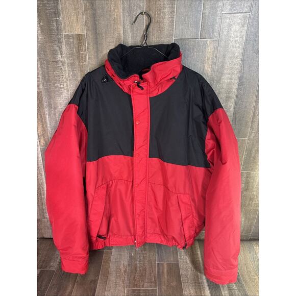 Tri-Mountain 3XL Hide able Hood Vent Black Red Jacket Outdoor Hiking Backpacking - Picture 1 of 10